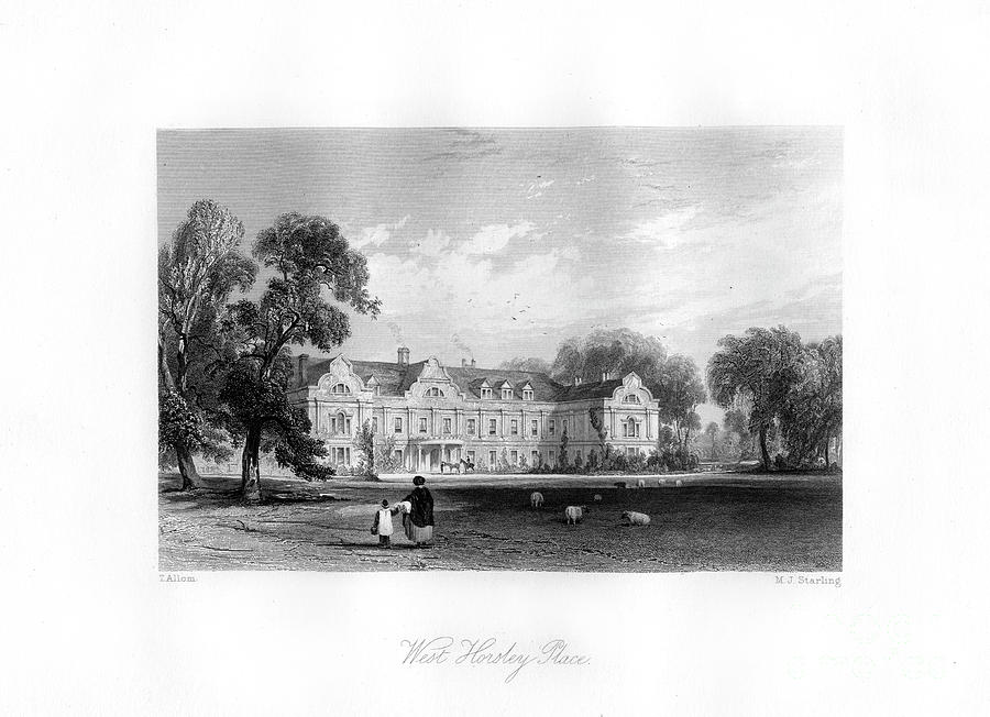 West Horsley, Surrey, 19th Drawing by Print Collector