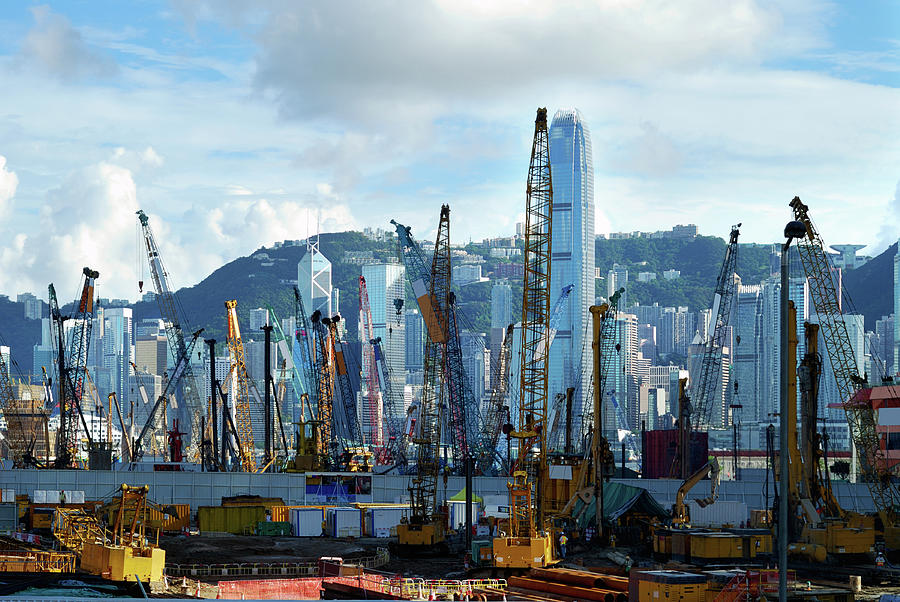 West Kowloon Under Construction In Hong Photograph by Samxmeg