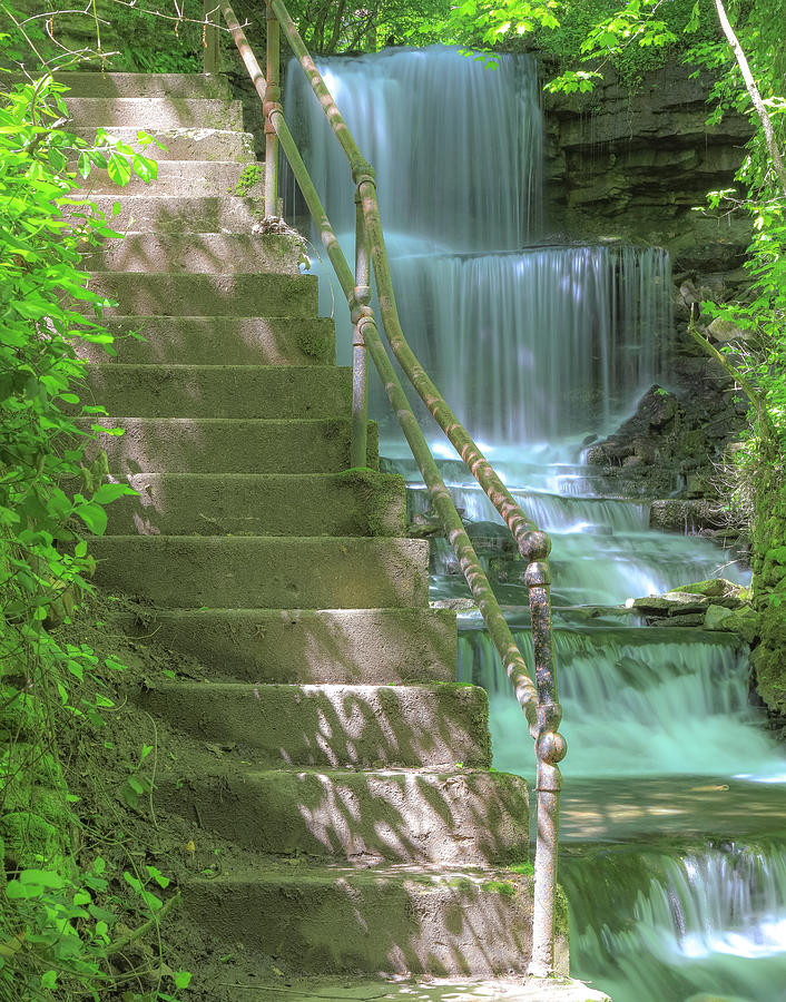 West Milton Waterfall Stairs by Dan Sproul West Milton Waterfall Stairs by Dan Sproul