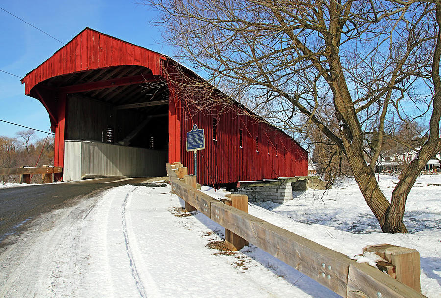 West Montrose Covered Bridge II Photograph by Debbie Oppermann
