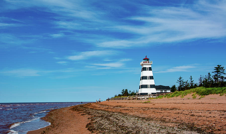West Point Lighthouse on a Summer Day Photograph by Marcy Wielfaert