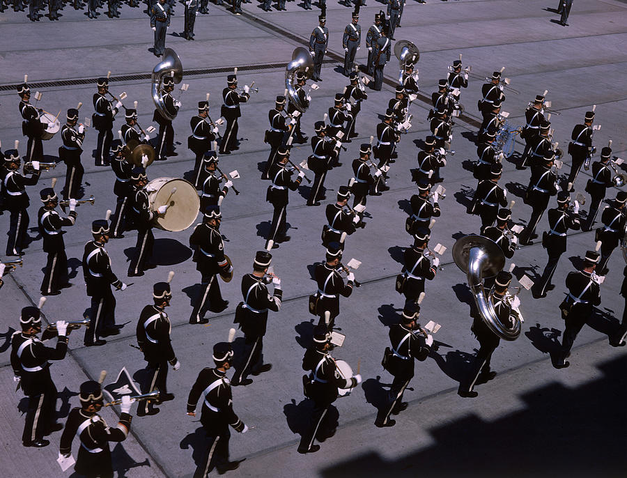 Musical Instrument Photograph - West Point Marching Band by Dmitri Kessel