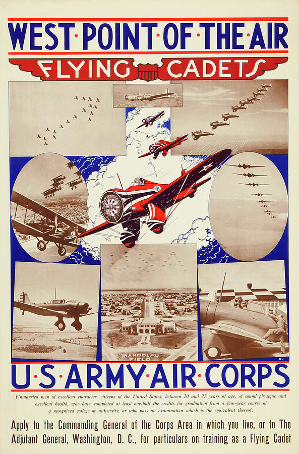 West Point of the Air; Flying Cadets I Painting by Rh