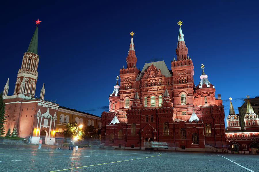West Red Square At Night Moscow Russia Photograph by Pavliha