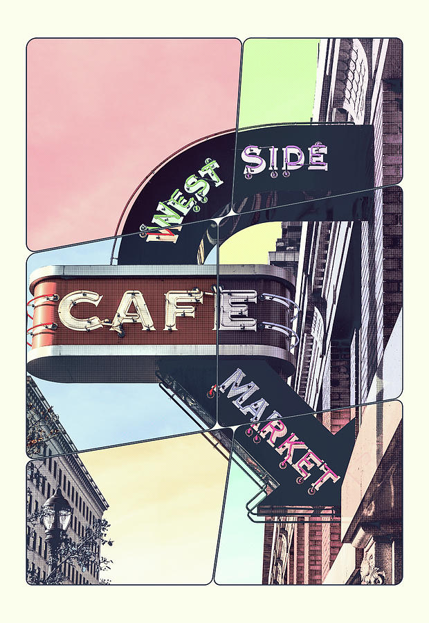 West Side Cafe comic book edit Photograph by Michael Demagall