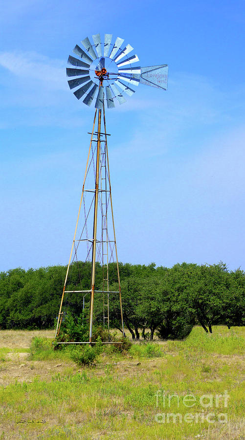 West Texas Windmill A9718 Photograph by Mas Art Studio