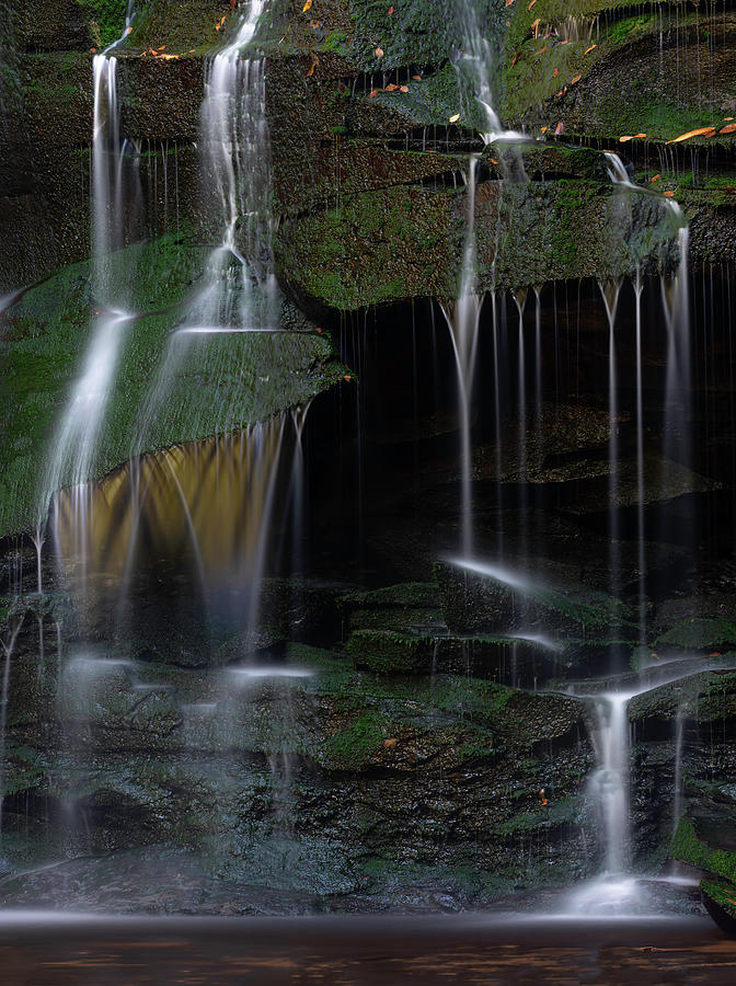 Waterfall Photograph - West Virginia Gold by Larry Marshall