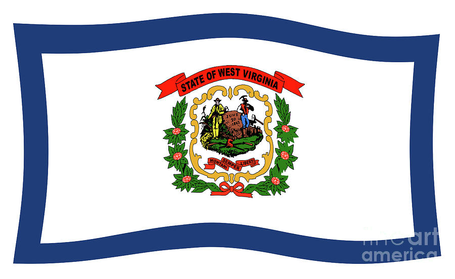 West Virginia State Flag Waving In The Wind Digital Art by Bigalbaloo ...