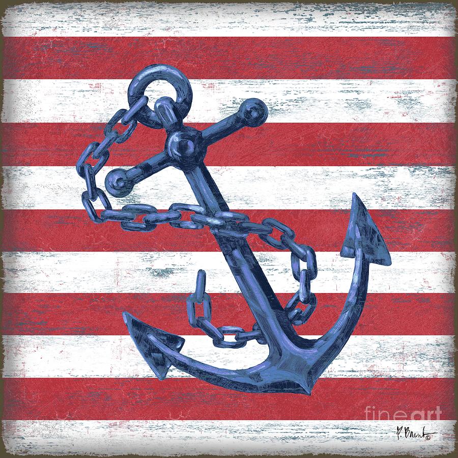 Watercolor Painting - Westerly Anchor I by Paul Brent