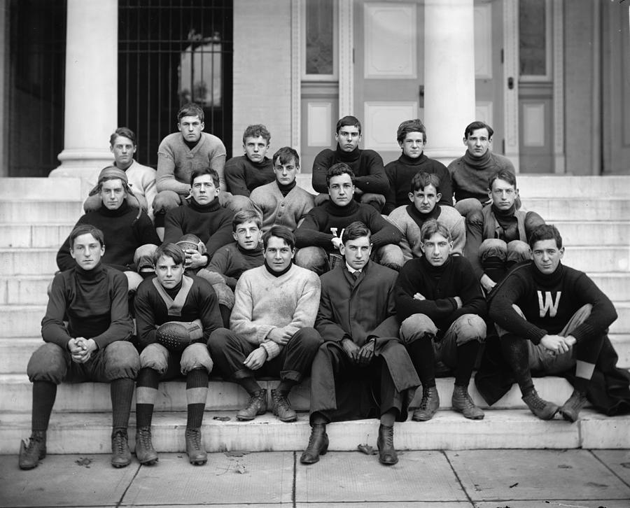 WESTERN HIGH FOOTBALL c1905 Harris   Ewing photographer Painting by Celestial Images