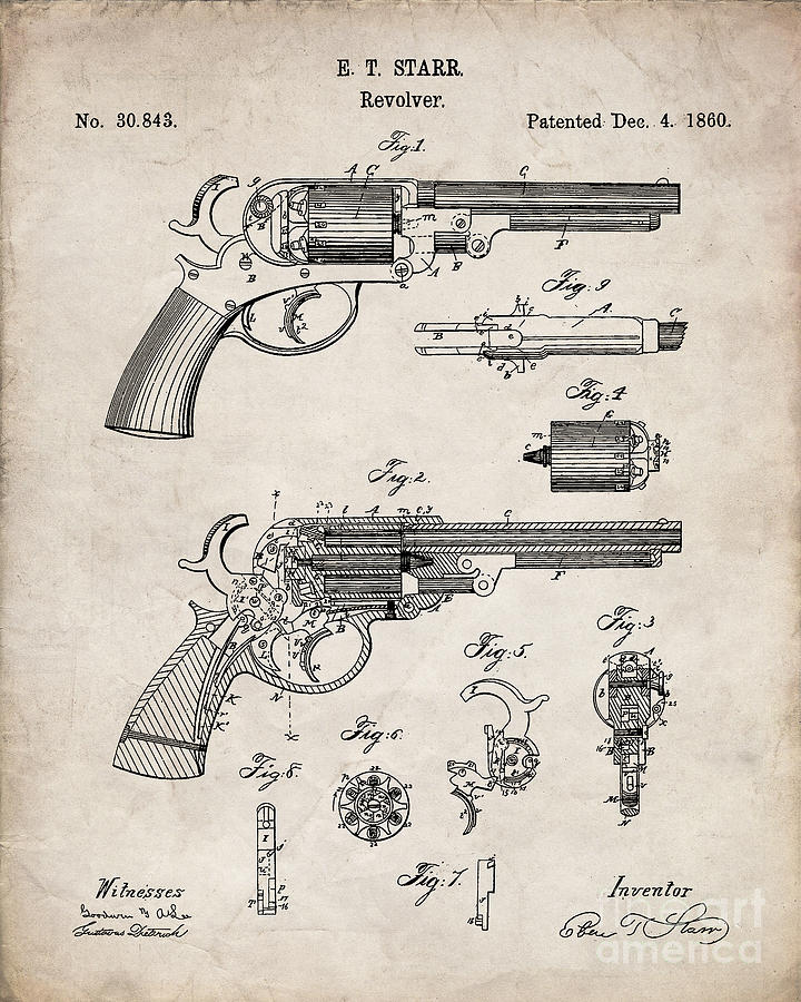 old fashioned revolver art
