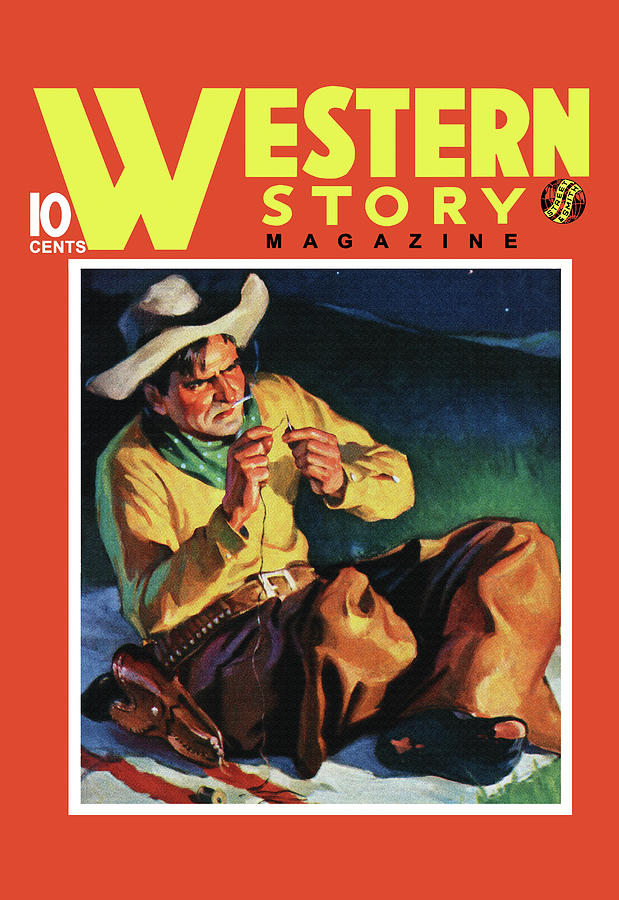 Wild West Painting - Western Story Magazine: By the Fire by Unknown