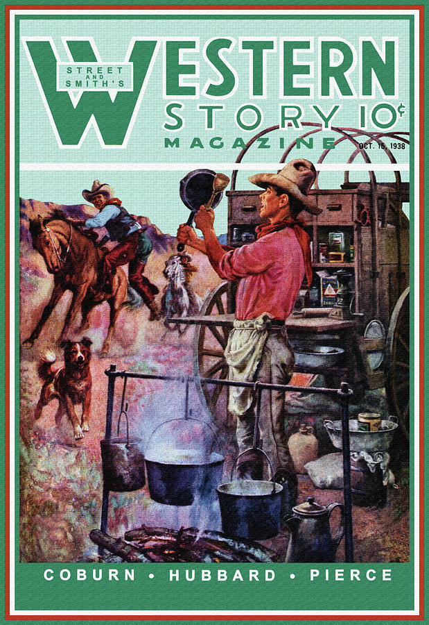 Chow Painting - Western Story Magazine: Supper Time by Walter Kaskell Kinton