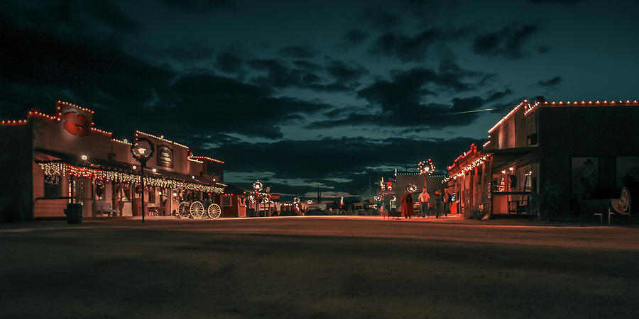Western town lights Photograph by Darrell Foster
