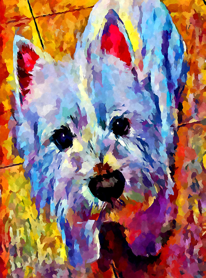 Westie 3 Painting by Chris Butler