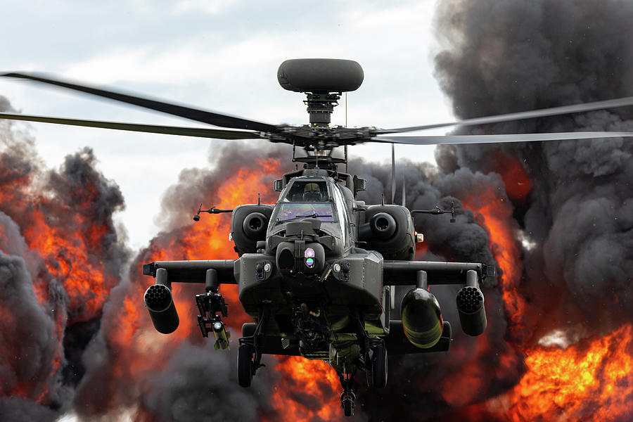 Westland Apache Explosion RAF Cosford Airshow 2019 Photograph by Scott Lyons