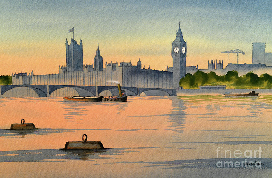 Westminster And Big Ben 1 Painting by Bill Holkham