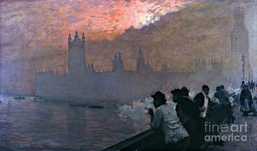 Westminster. Artist De Nittis, Giuseppe Drawing by Heritage Images