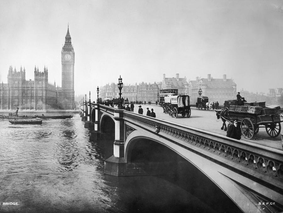 Architecture Photograph - Westminster Bridge by London Stereoscopic Company