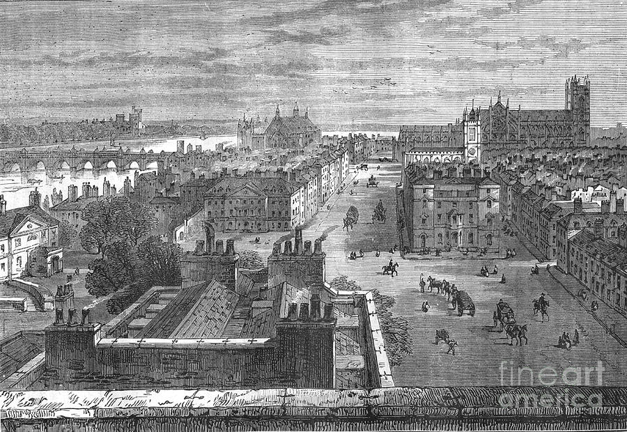 Westminster From The Roof Of Whitehall Drawing by Print Collector