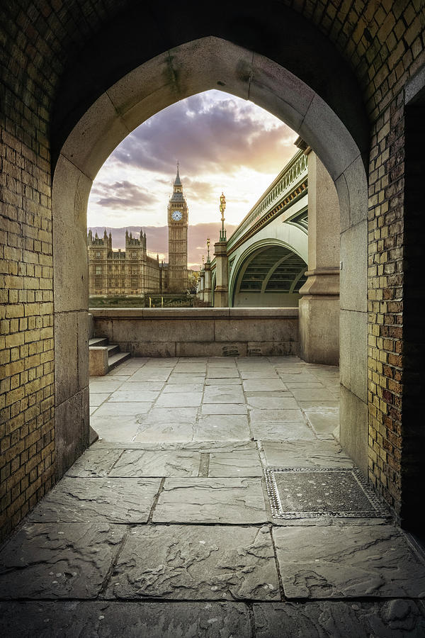 Big Ben Photograph - Westminster Tunnel by Nader El Assy