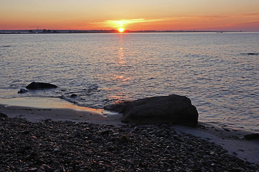 Westport City Beach Sunrise Westport MA Golden Sunrise Photograph by Toby McGuire