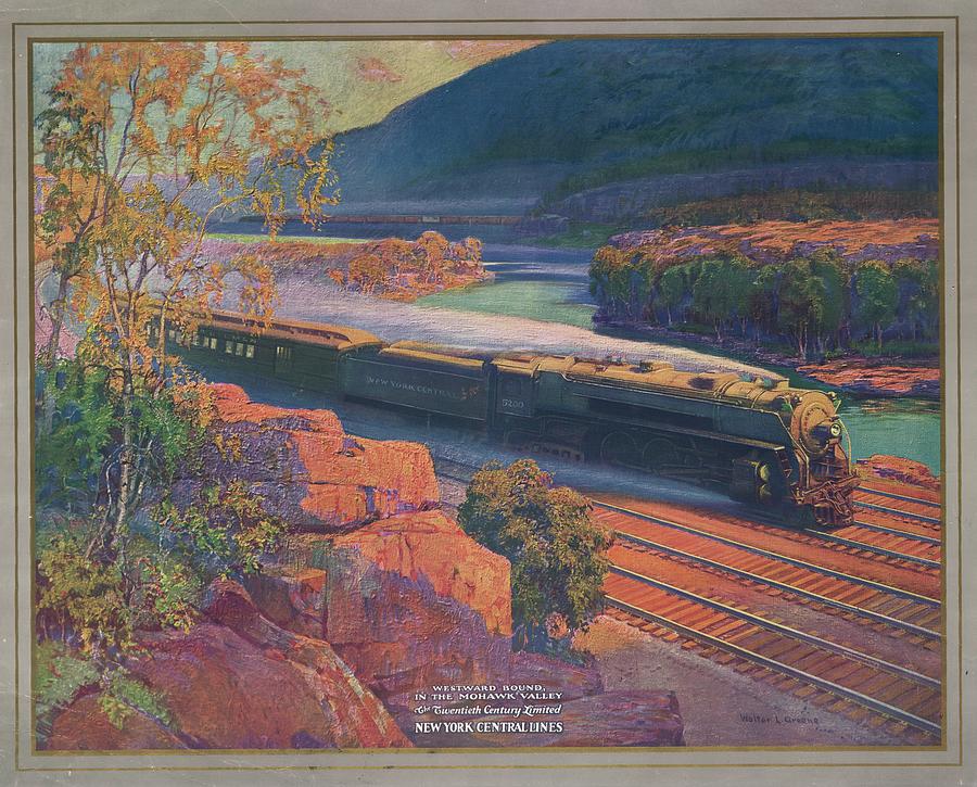 Vintage Painting - Westward Bound, In The Mohawk Valley The Twentieth Century by Walter L. Greene
