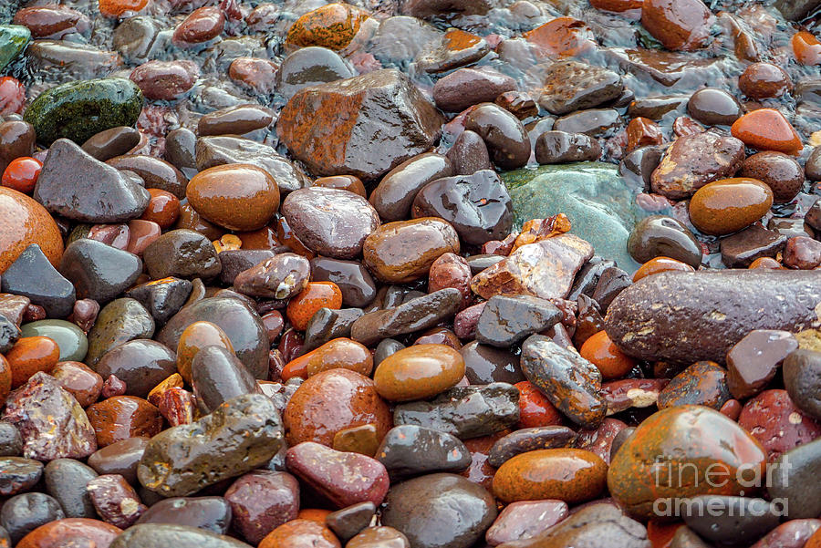 Wet Beach Stones Photograph by Susan Rydberg