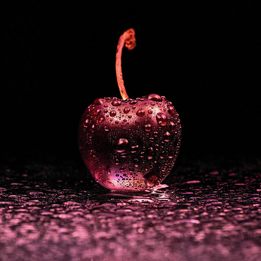 Wet Cherry In Red Light Photograph By Enzo Art In Photography Pixels
