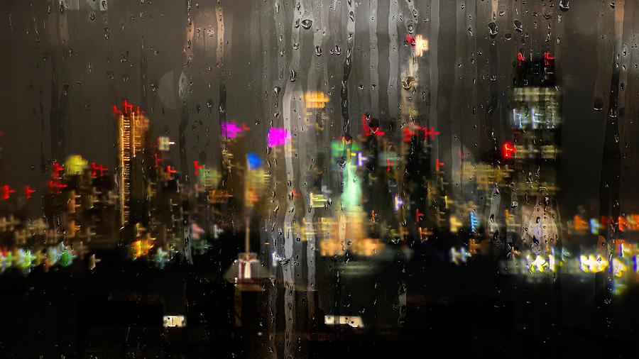 Wet Glass Manhattan View Photograph by Andrey Shpek