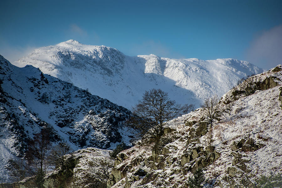 Wetherlam in Winter Photograph by Mark Hunter