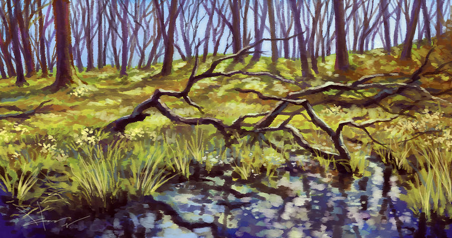 Wetland Painting by Hans Neuhart