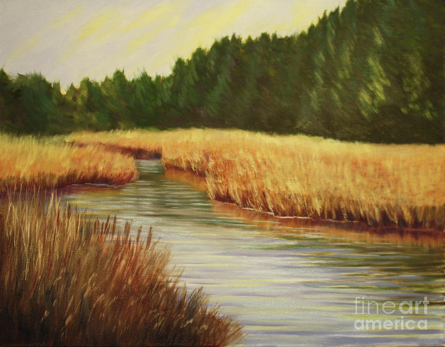Wetland Near the Mill Painting by Shelley Newman