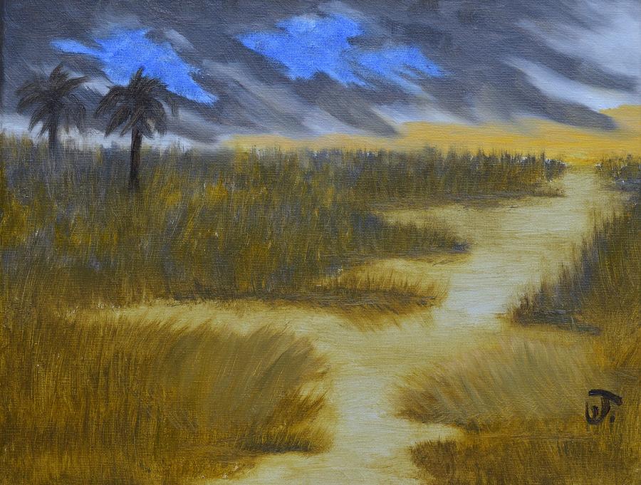 Wetlands At Dusk Painting by Warren Thompson