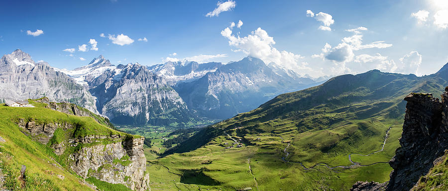 Wetterhorn, Mattenberg and Eiger panoramic. Photograph by Luis GA ...