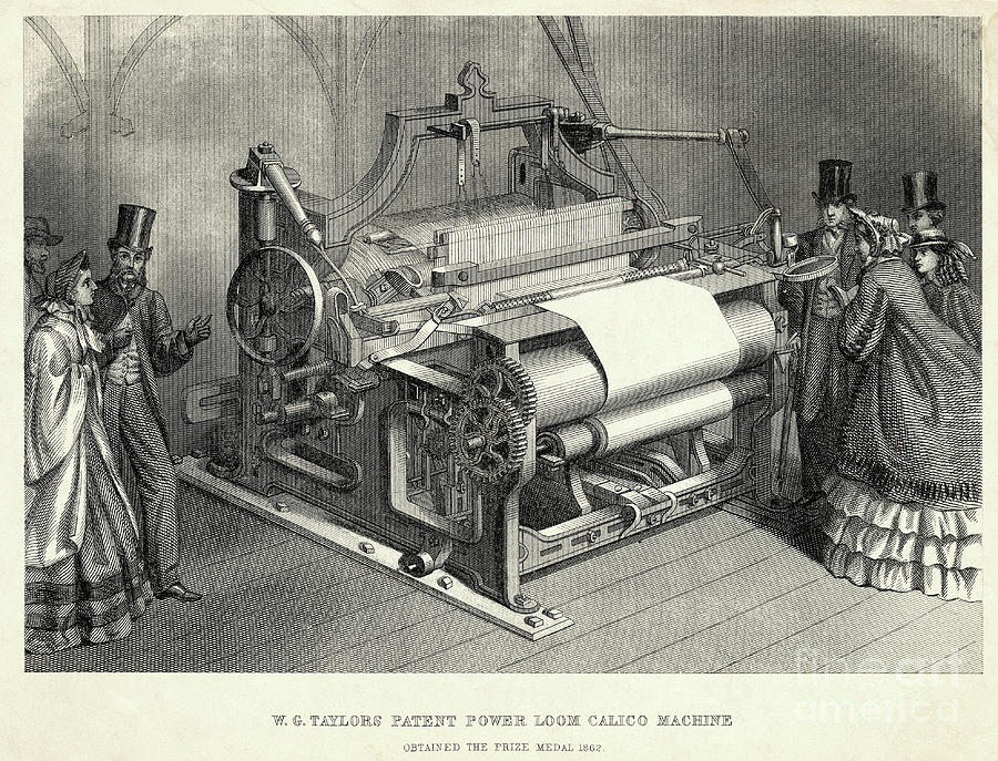 W.g Taylors Patent Power Loom Calico Photograph by Bettmann