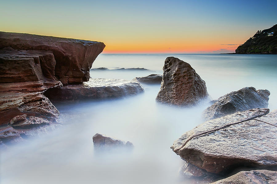 Whale Beach Rock Shelf Photograph by Bruce Hood