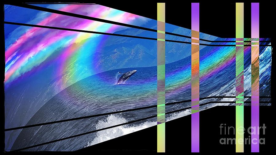 Whale Waterfall Digital Art by Bill King