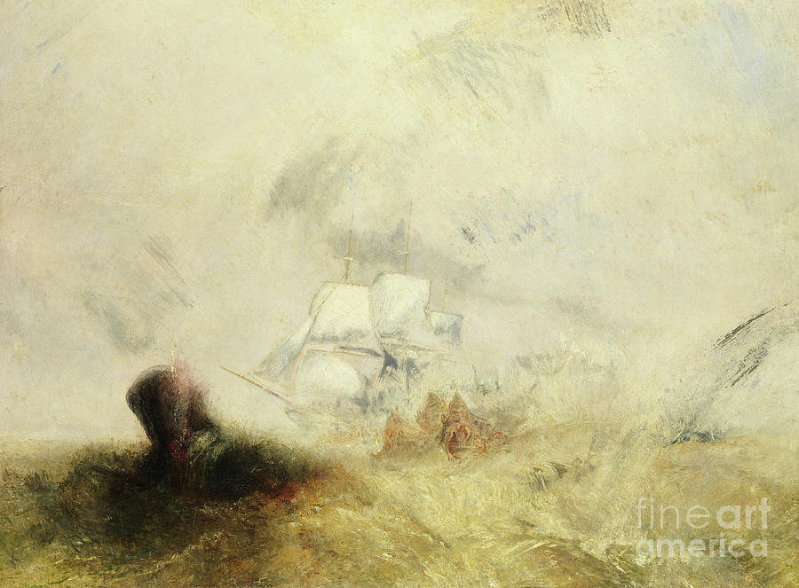 Whalers, circa 1845  Painting by Joseph Mallord William Turner