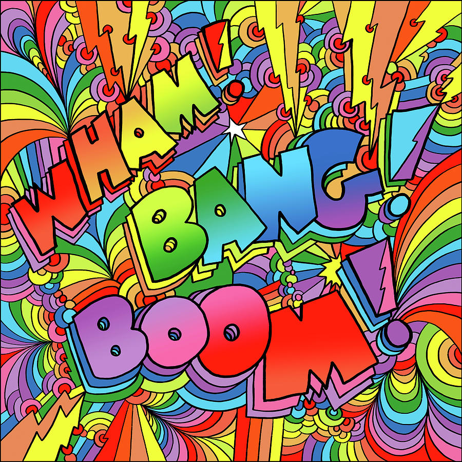 Pattern Digital Art - Wham Bang Boom by Howie Green