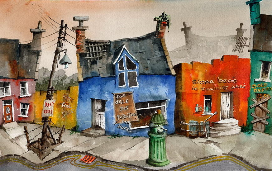 What are we coming to ???// Painting by Val Byrne