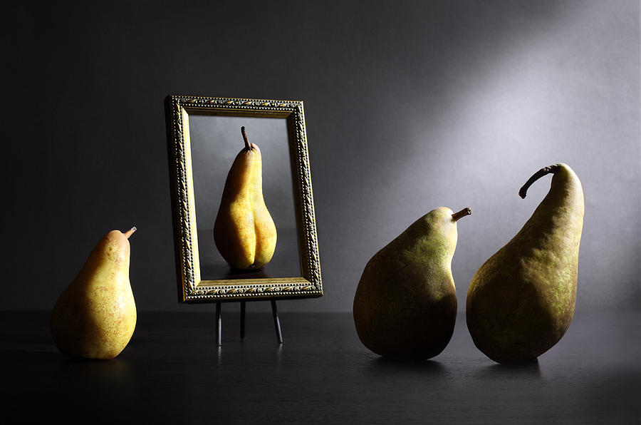 Pear Photograph - What Are You Looking At, Darling?! by Victoria Ivanova