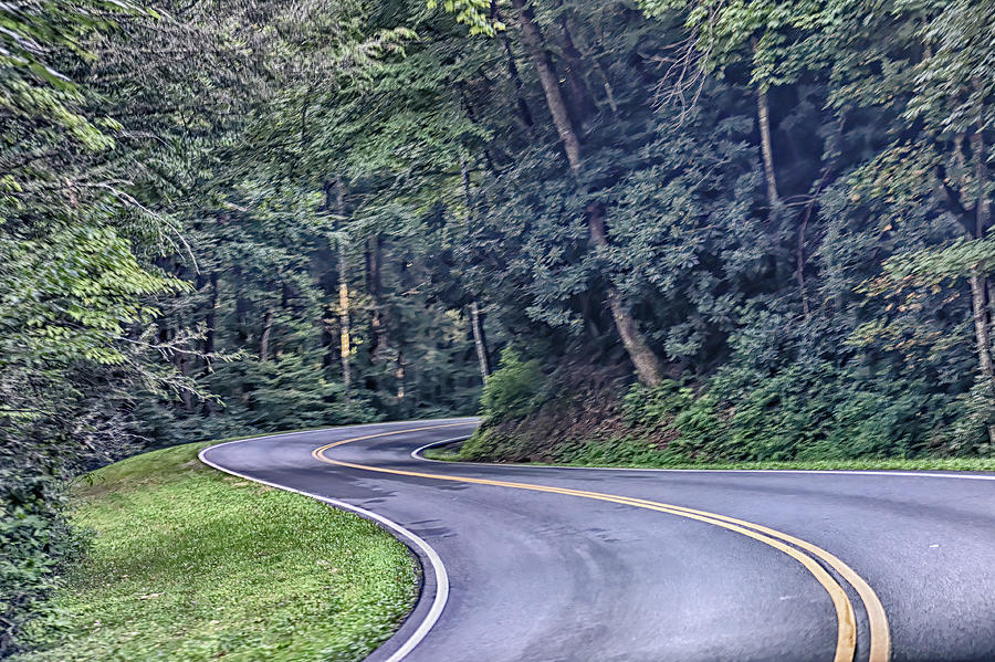 What Lies Ahead on the Blue Ridge Parkway Photograph by Rebecca Carr