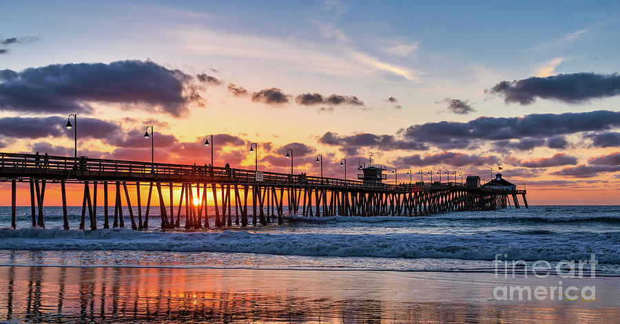 What Lights a Pier at Sunset Photograph by David Levin