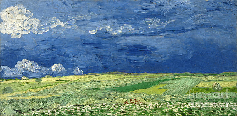 Wheatfield Under Thunderclouds, 1890 Drawing by Heritage Images