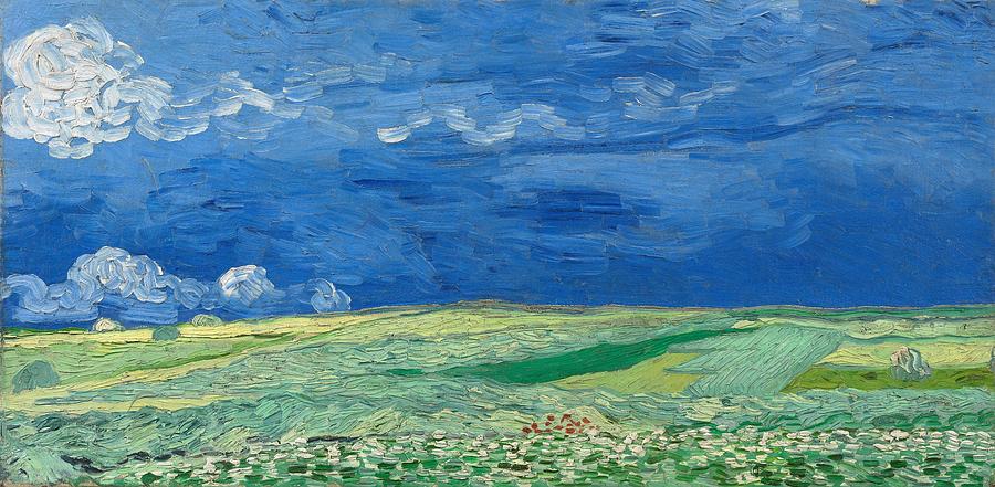 Wheatfield under Thunderclouds. Painting by Vincent van Gogh -1853-1890-