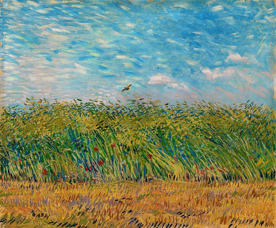 Vincent Van Gogh Painting - Wheatfield with Partridge - Digital Remastered Edition by Vincent van Gogh