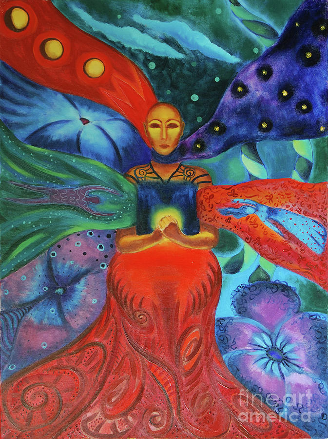 Wheel Of Destiny, 2002 Painting by Zanara Nedelcheva Williams