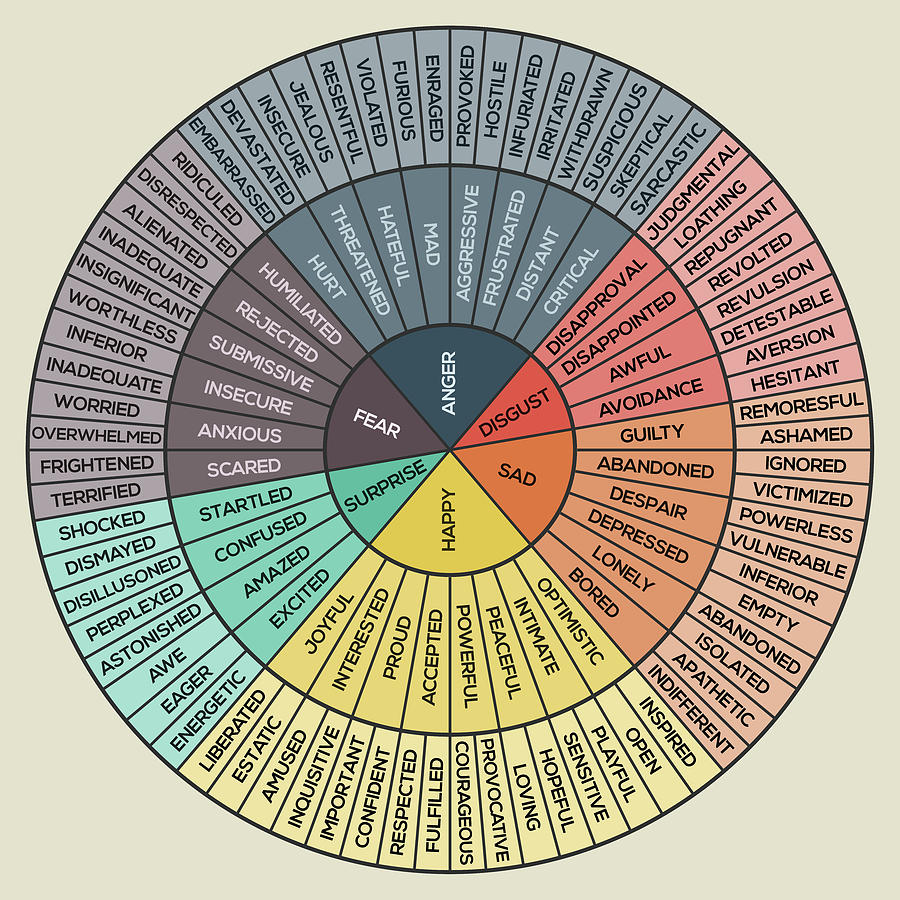 Wheel Of Emotions Digital Art By Zapista OU