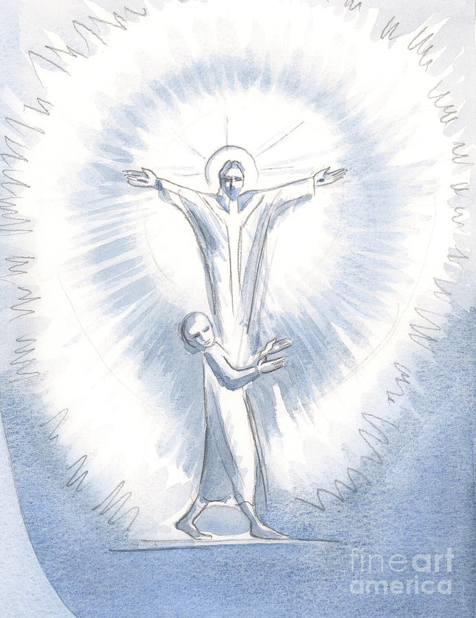 When A Soul Is Empty Of All Vain Desires, Christ Fills It With His Light Painting by Elizabeth Wang